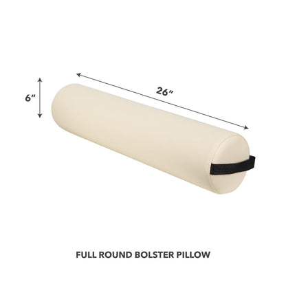 ForPro Half Round Massage Table Bolster Pillow, 26" L x 6" W x 3" H, Black