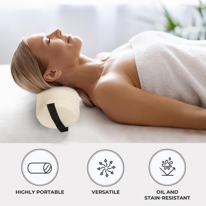 ForPro Half Round Massage Table Bolster Pillow, 26" L x 6" W x 3" H, Black