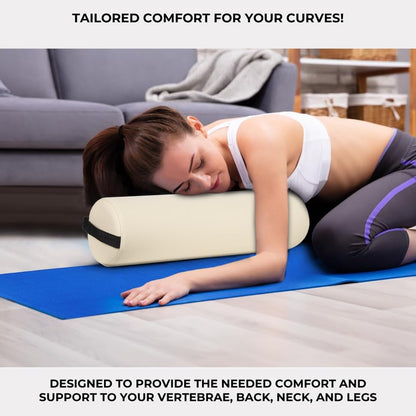 ForPro Half Round Massage Table Bolster Pillow, 26" L x 6" W x 3" H, Black