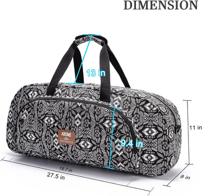 Yoga Mat Bag for Women Men Large Canvas Yoga Bag Gym Tote