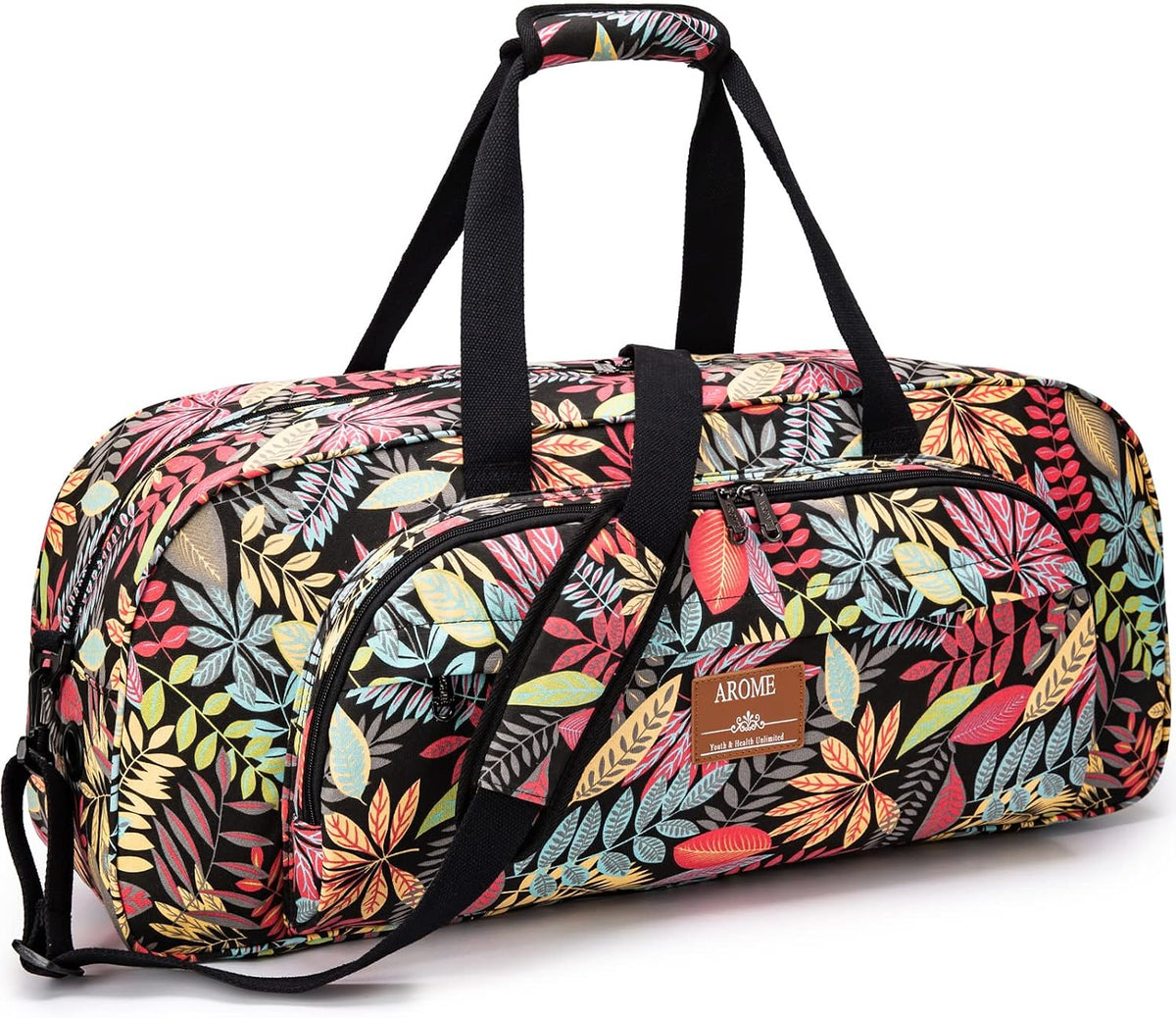Yoga Mat Bag for Women Men Large Canvas Yoga Bag Gym Tote