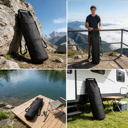 XXL(53" X 11.8") Camping Storage Bag,600D Oxford Fabric Gear Bag with Adjustable Shoulder Straps & Hook Loop Closure & Side Pocket, 2 for Outdoor Camping Hiking Travel(1 Pack)