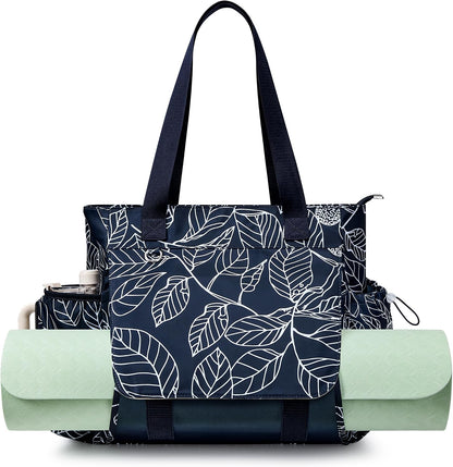WLLWOO Thick Yoga Mat Bag Women Gym Tote Breathable Mesh Holder Wet Pocket