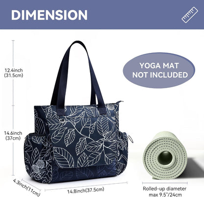 WLLWOO Thick Yoga Mat Bag Women Gym Tote Breathable Mesh Holder Wet Pocket