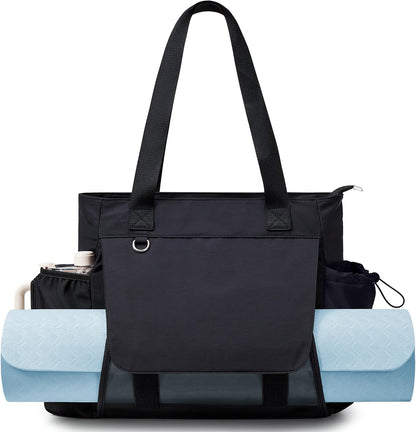 WLLWOO Thick Yoga Mat Bag Women Gym Tote Breathable Mesh Holder Wet Pocket