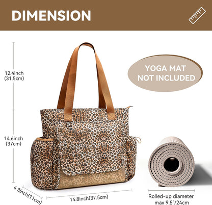 WLLWOO Thick Yoga Mat Bag Women Gym Tote Breathable Mesh Holder Wet Pocket