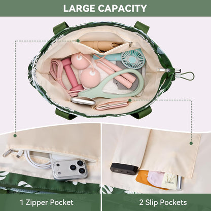 WLLWOO Thick Yoga Mat Bag Women Gym Tote Breathable Mesh Holder Wet Pocket