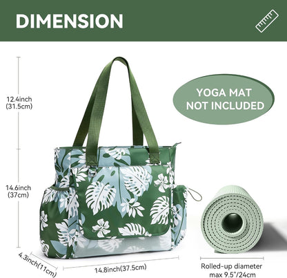 WLLWOO Thick Yoga Mat Bag Women Gym Tote Breathable Mesh Holder Wet Pocket