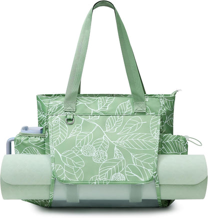 WLLWOO Thick Yoga Mat Bag Women Gym Tote Breathable Mesh Holder Wet Pocket