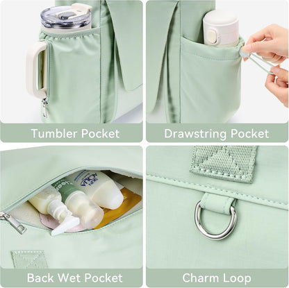 WLLWOO Thick Yoga Mat Bag Women Gym Tote Breathable Mesh Holder Wet Pocket