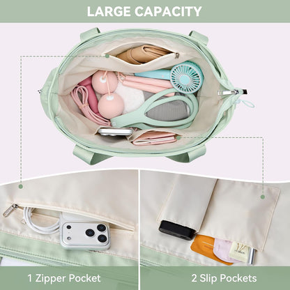 WLLWOO Thick Yoga Mat Bag Women Gym Tote Breathable Mesh Holder Wet Pocket