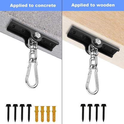Heavy Bag Hanger - Heavy Duty Punching Bag Mount Hanger Bracket,360° Rotation Wall Ceiling Mount Wood Beam Hook for Boxing Muay Thai Training,Aerial Yoga Swing & Hammock