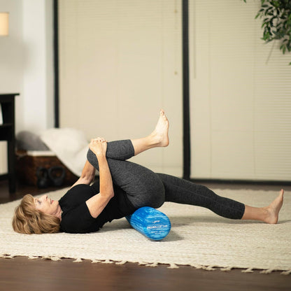 PRO-Roller Soft Density Foam Roller – Round, Short Blue, 18" x 6"