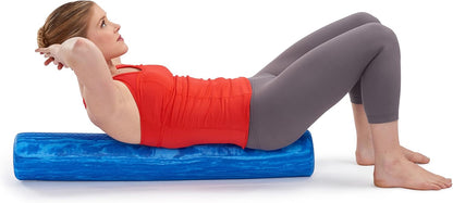 PRO-Roller Soft Density Foam Roller – Round, Short Blue, 18" x 6"
