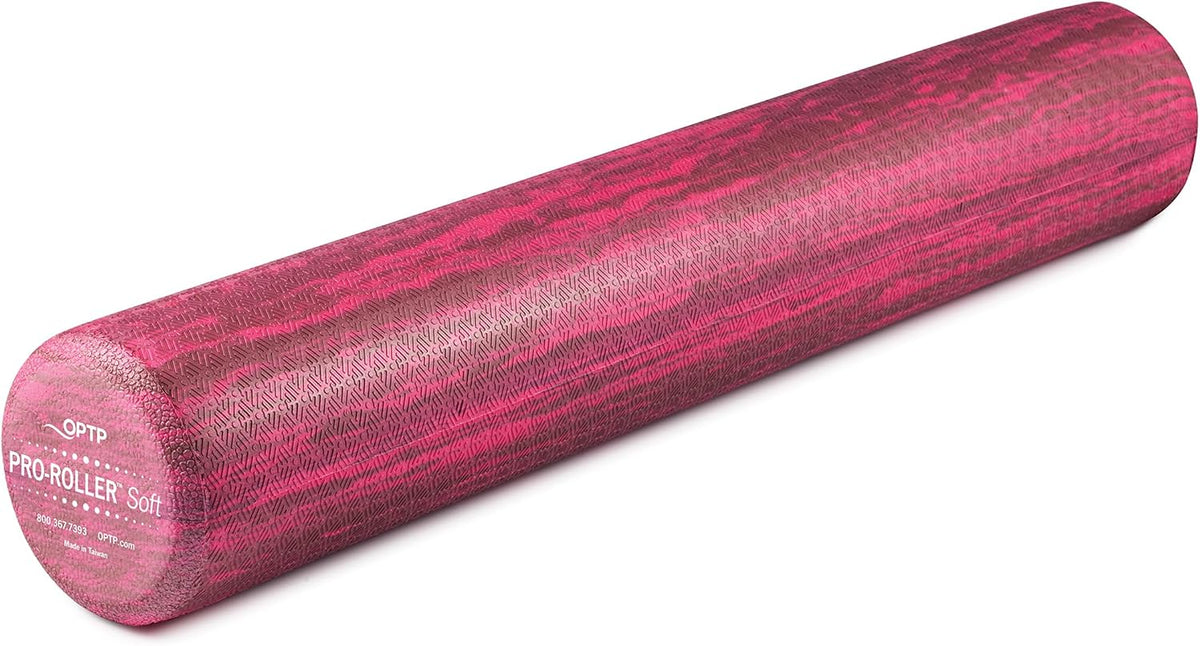 PRO-Roller Soft Density Foam Roller – Round, Short Blue, 18" x 6"