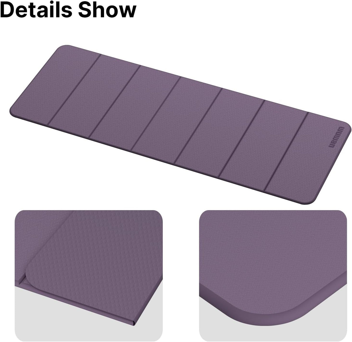 Yoga Mat Thick 10mm, Foldable Yoga Mat 75 x 26 x 0.4 Inches