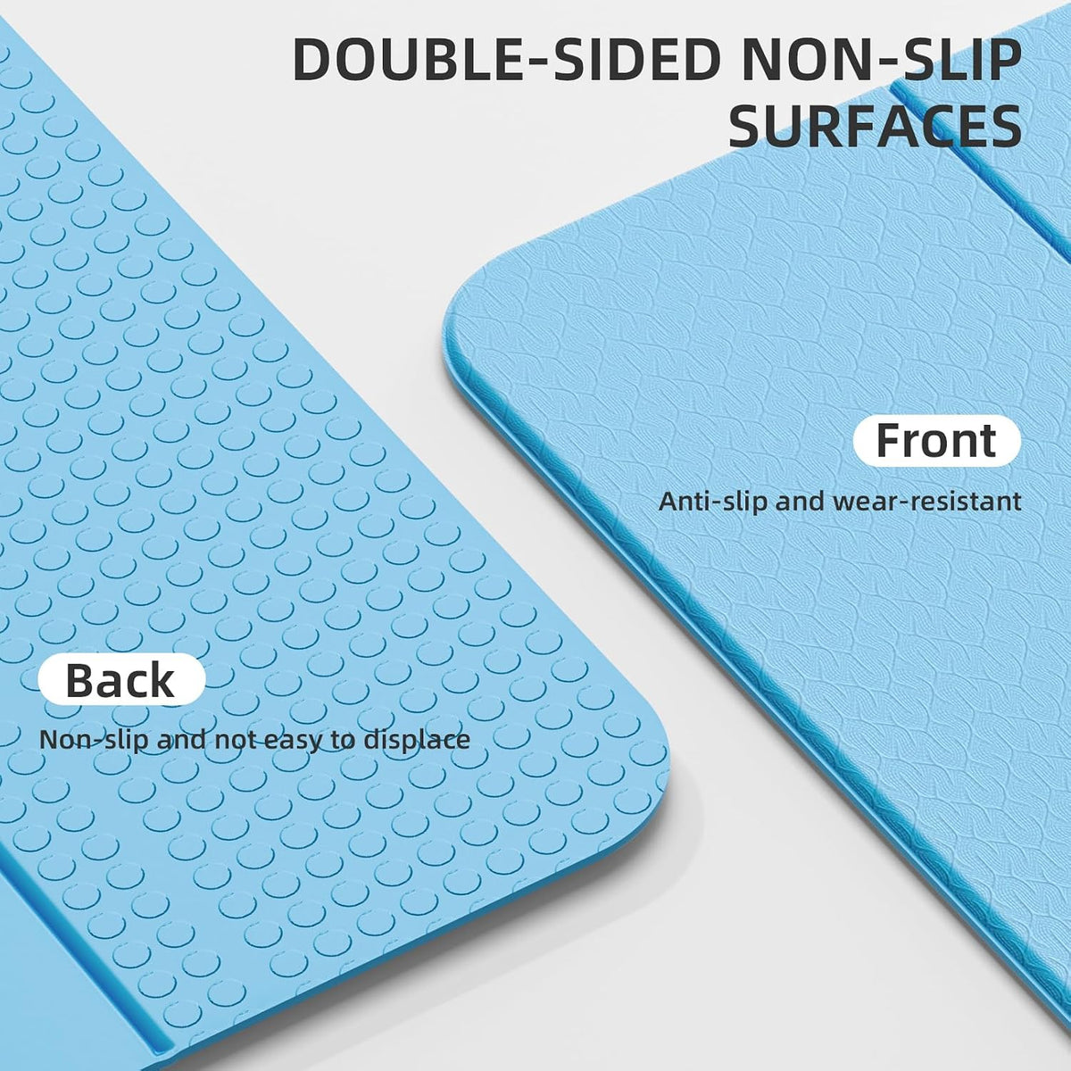 Yoga Mat Thick 10mm, Foldable Yoga Mat 75 x 26 x 0.4 Inches