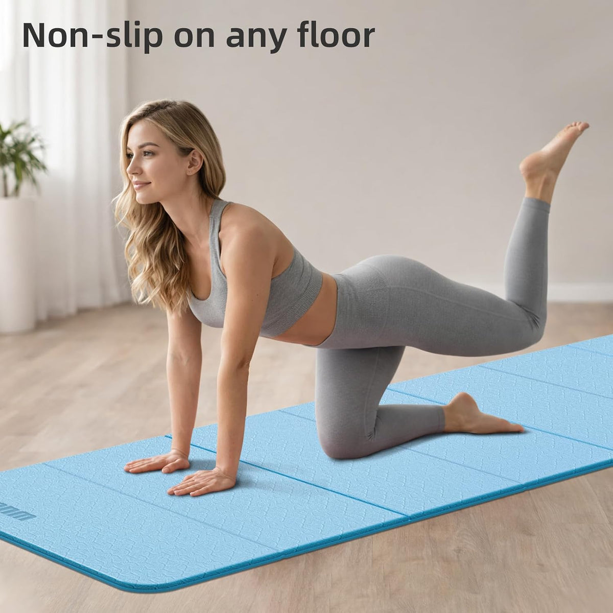 Yoga Mat Thick 10mm, Foldable Yoga Mat 75 x 26 x 0.4 Inches