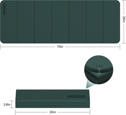 Yoga Mat Thick 10mm, Foldable Yoga Mat 75 x 26 x 0.4 Inches