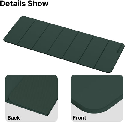 Yoga Mat Thick 10mm, Foldable Yoga Mat 75 x 26 x 0.4 Inches