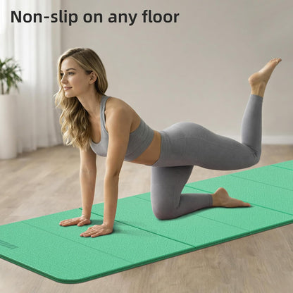 Yoga Mat Thick 10mm, Foldable Yoga Mat 75 x 26 x 0.4 Inches