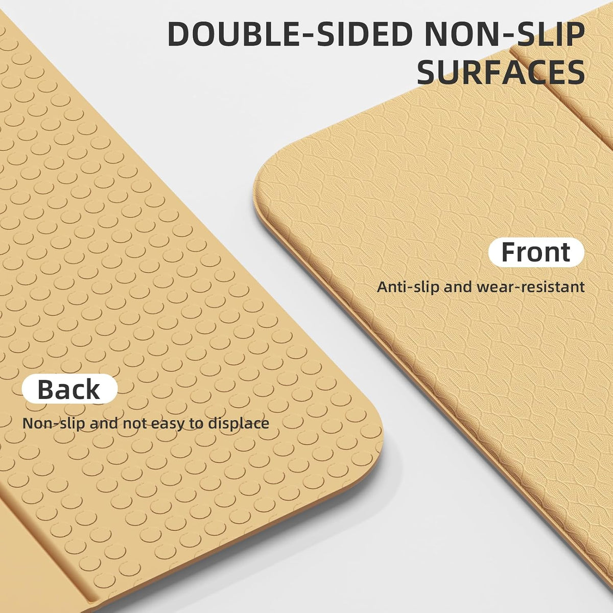 Yoga Mat Thick 10mm, Foldable Yoga Mat 75 x 26 x 0.4 Inches