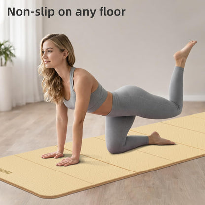 Yoga Mat Thick 10mm, Foldable Yoga Mat 75 x 26 x 0.4 Inches