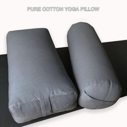 Yoga Bolster Pillow, Versatile Yoga Support Pillow for Restorative Yoga & Meditation 100% Cotton Bolster Pillow Blue Rectangle