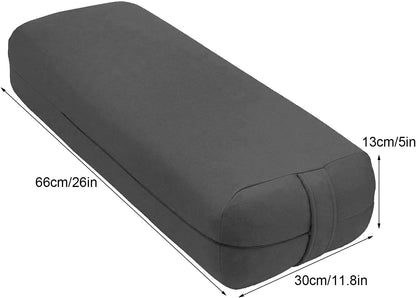 Yoga Bolster Pillow, Versatile Yoga Support Pillow for Restorative Yoga & Meditation 100% Cotton Bolster Pillow Blue Rectangle
