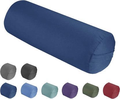 Yoga Bolster Pillow, Versatile Yoga Support Pillow for Restorative Yoga & Meditation 100% Cotton Bolster Pillow Blue Rectangle