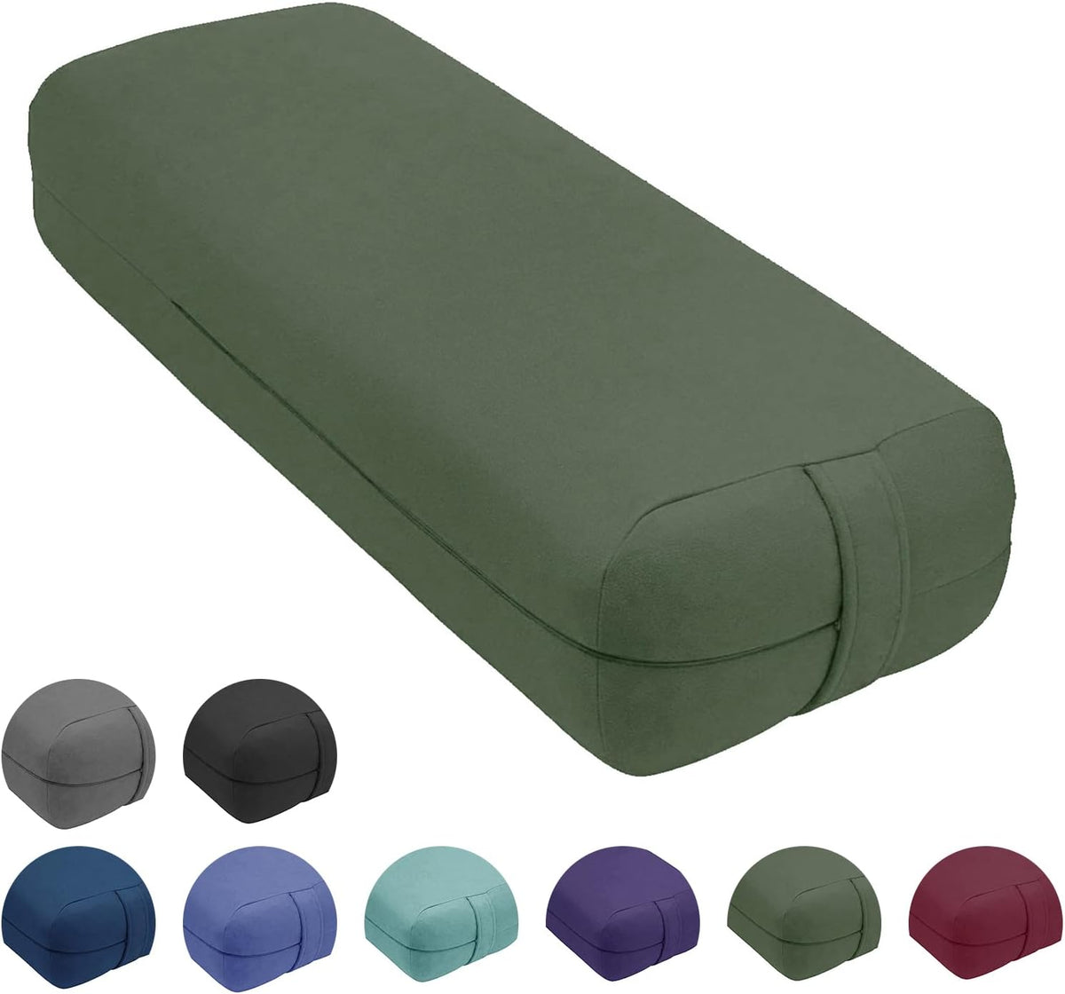 Yoga Bolster Pillow, Versatile Yoga Support Pillow for Restorative Yoga & Meditation 100% Cotton Bolster Pillow Blue Rectangle