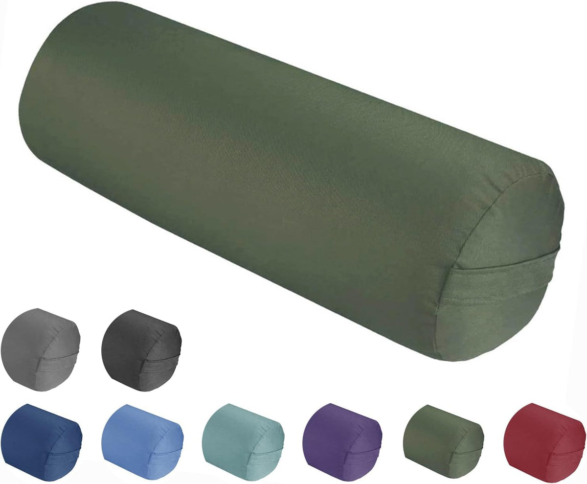 Yoga Bolster Pillow, Versatile Yoga Support Pillow for Restorative Yoga & Meditation 100% Cotton Bolster Pillow Blue Rectangle