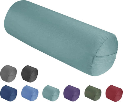 Yoga Bolster Pillow, Versatile Yoga Support Pillow for Restorative Yoga & Meditation 100% Cotton Bolster Pillow Blue Rectangle