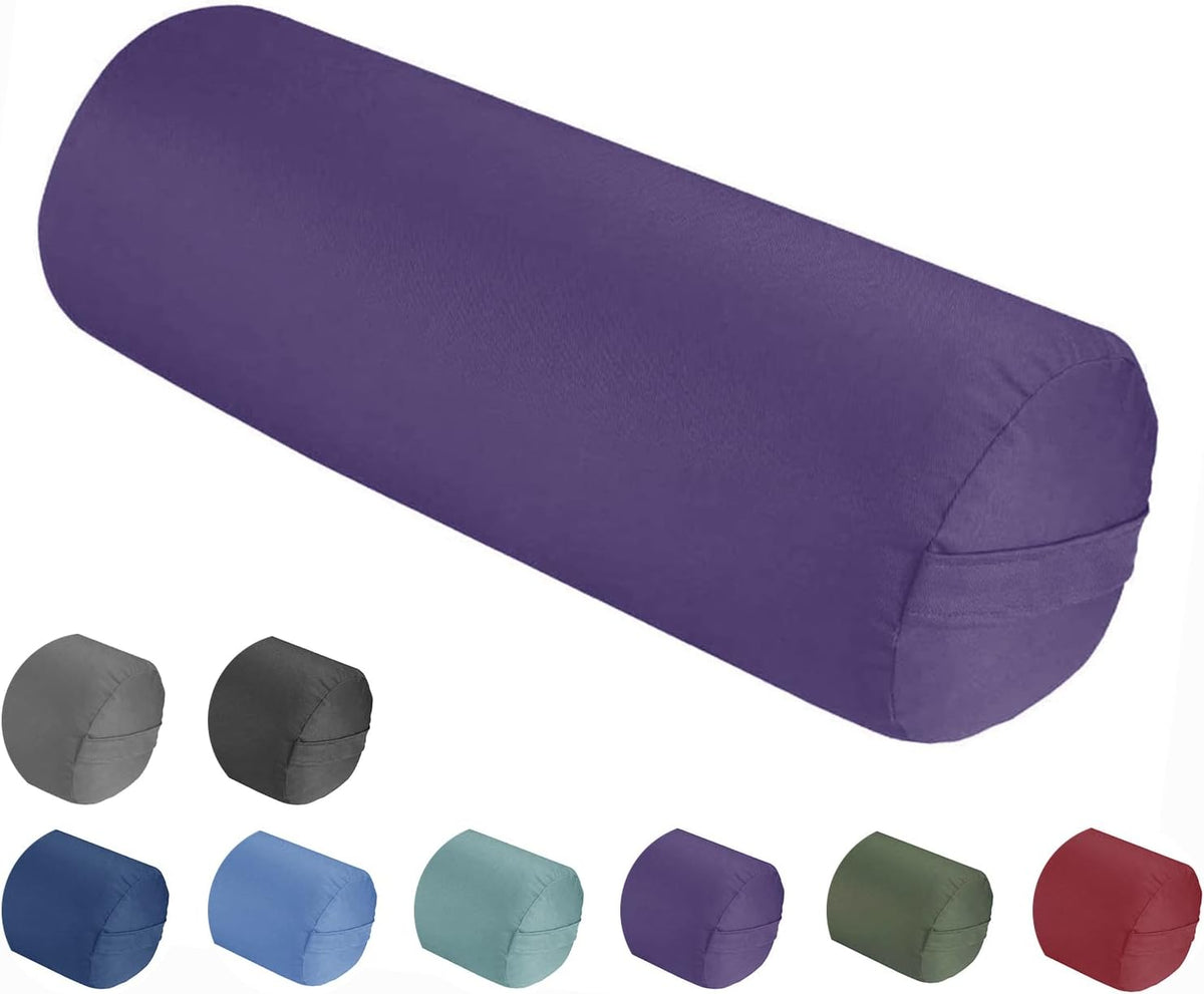 Yoga Bolster Pillow, Versatile Yoga Support Pillow for Restorative Yoga & Meditation 100% Cotton Bolster Pillow Blue Rectangle