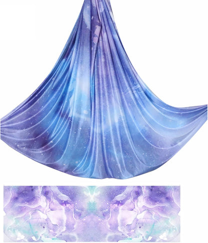 6.5 Yards / 6m Aerial Yoga Hammock Fabric Gradient Aerial Silks Yoga Swing Fitness Stretch Belt for Gym and Indoor Home Studio