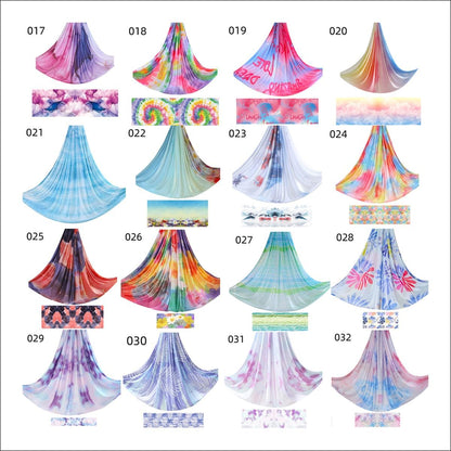 6.5 Yards / 6m Aerial Yoga Hammock Fabric Gradient Aerial Silks Yoga Swing Fitness Stretch Belt for Gym and Indoor Home Studio