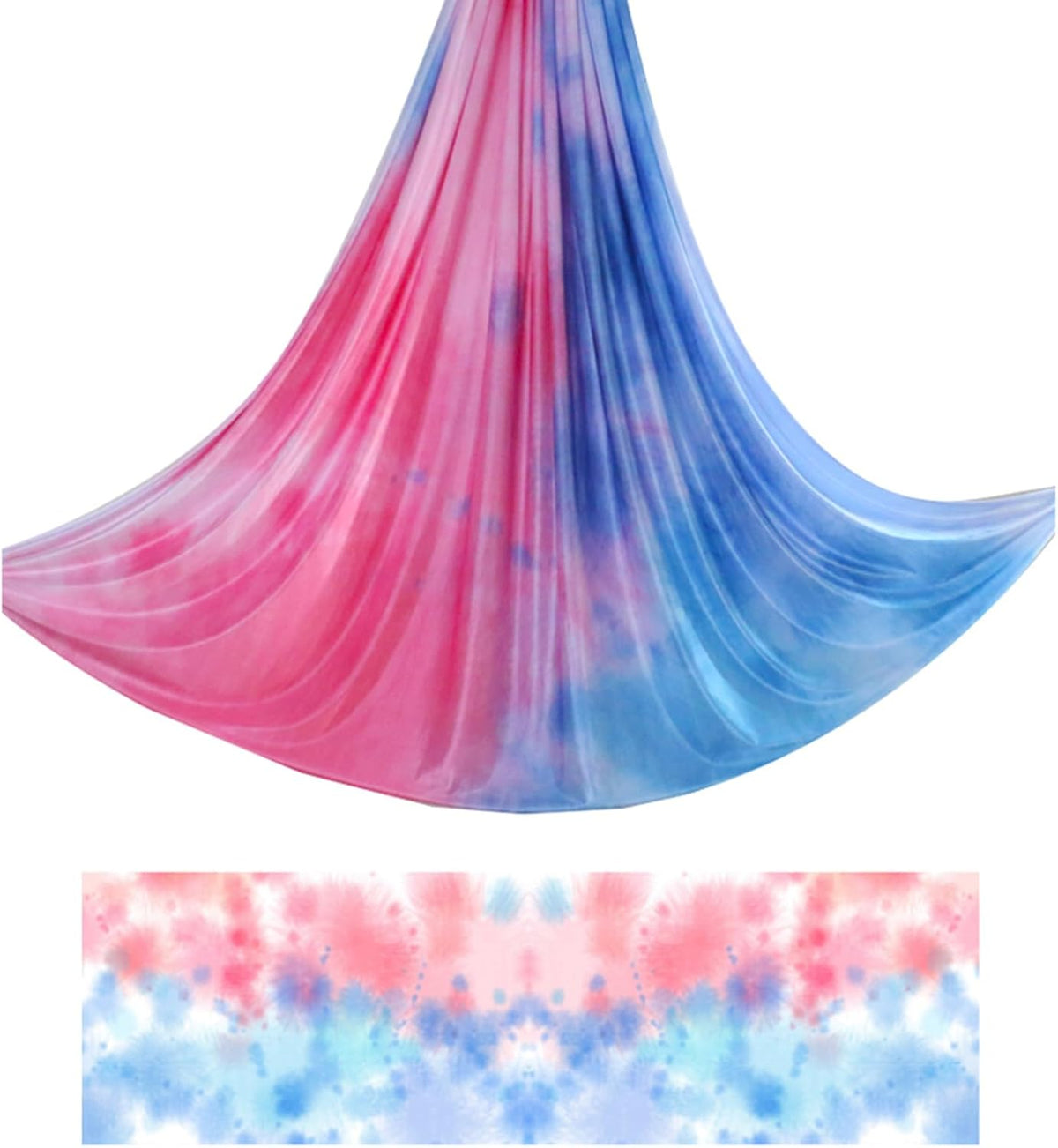6.5 Yards / 6m Aerial Yoga Hammock Fabric Gradient Aerial Silks Yoga Swing Fitness Stretch Belt for Gym and Indoor Home Studio