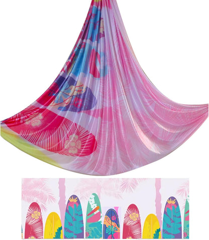 6.5 Yards / 6m Aerial Yoga Hammock Fabric Gradient Aerial Silks Yoga Swing Fitness Stretch Belt for Gym and Indoor Home Studio