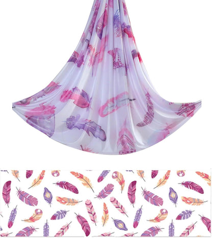 6.5 Yards / 6m Aerial Yoga Hammock Fabric Gradient Aerial Silks Yoga Swing Fitness Stretch Belt for Gym and Indoor Home Studio
