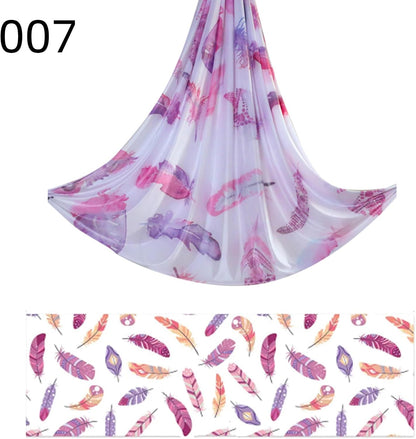 6.5 Yards / 6m Aerial Yoga Hammock Fabric Gradient Aerial Silks Yoga Swing Fitness Stretch Belt for Gym and Indoor Home Studio