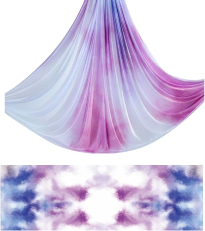 6.5 Yards / 6m Aerial Yoga Hammock Fabric Gradient Aerial Silks Yoga Swing Fitness Stretch Belt for Gym and Indoor Home Studio