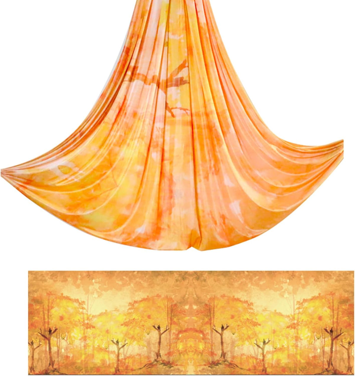 6.5 Yards / 6m Aerial Yoga Hammock Fabric Gradient Aerial Silks Yoga Swing Fitness Stretch Belt for Gym and Indoor Home Studio
