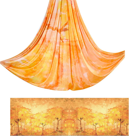 6.5 Yards / 6m Aerial Yoga Hammock Fabric Gradient Aerial Silks Yoga Swing Fitness Stretch Belt for Gym and Indoor Home Studio