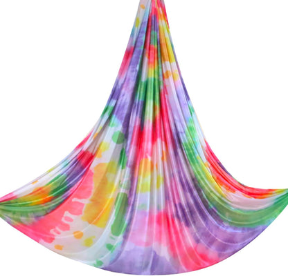 6.5 Yards / 6m Aerial Yoga Hammock Fabric Gradient Aerial Silks Yoga Swing Fitness Stretch Belt for Gym and Indoor Home Studio