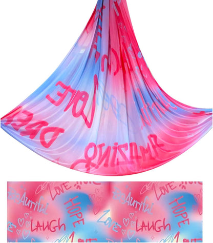6.5 Yards / 6m Aerial Yoga Hammock Fabric Gradient Aerial Silks Yoga Swing Fitness Stretch Belt for Gym and Indoor Home Studio