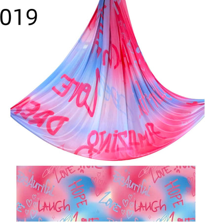 6.5 Yards / 6m Aerial Yoga Hammock Fabric Gradient Aerial Silks Yoga Swing Fitness Stretch Belt for Gym and Indoor Home Studio