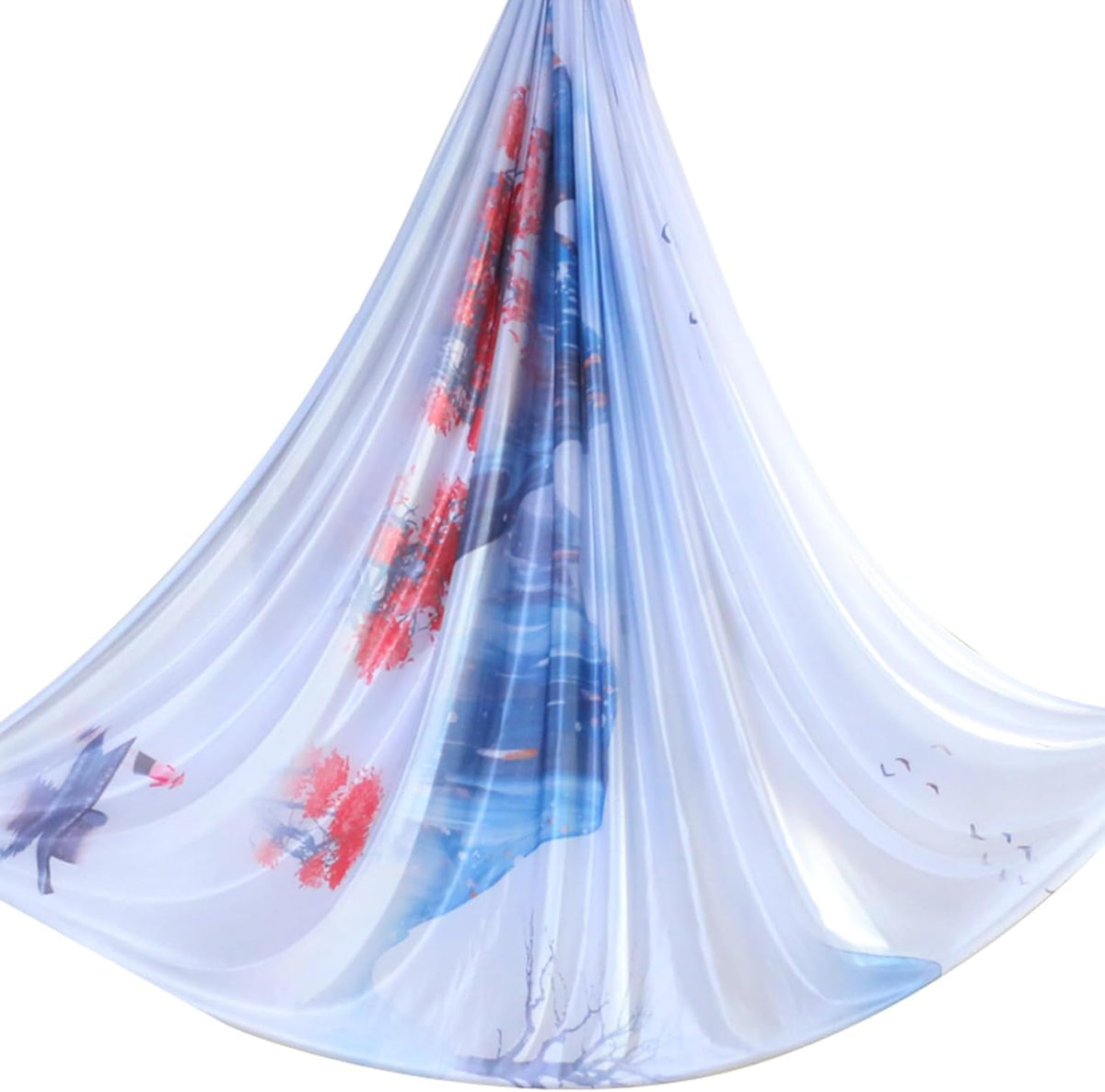 6.5 Yards / 6m Aerial Yoga Hammock Fabric Gradient Aerial Silks Yoga Swing Fitness Stretch Belt for Gym and Indoor Home Studio