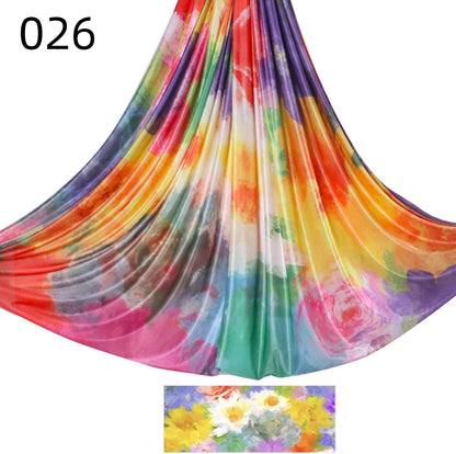 6.5 Yards / 6m Aerial Yoga Hammock Fabric Gradient Aerial Silks Yoga Swing Fitness Stretch Belt for Gym and Indoor Home Studio
