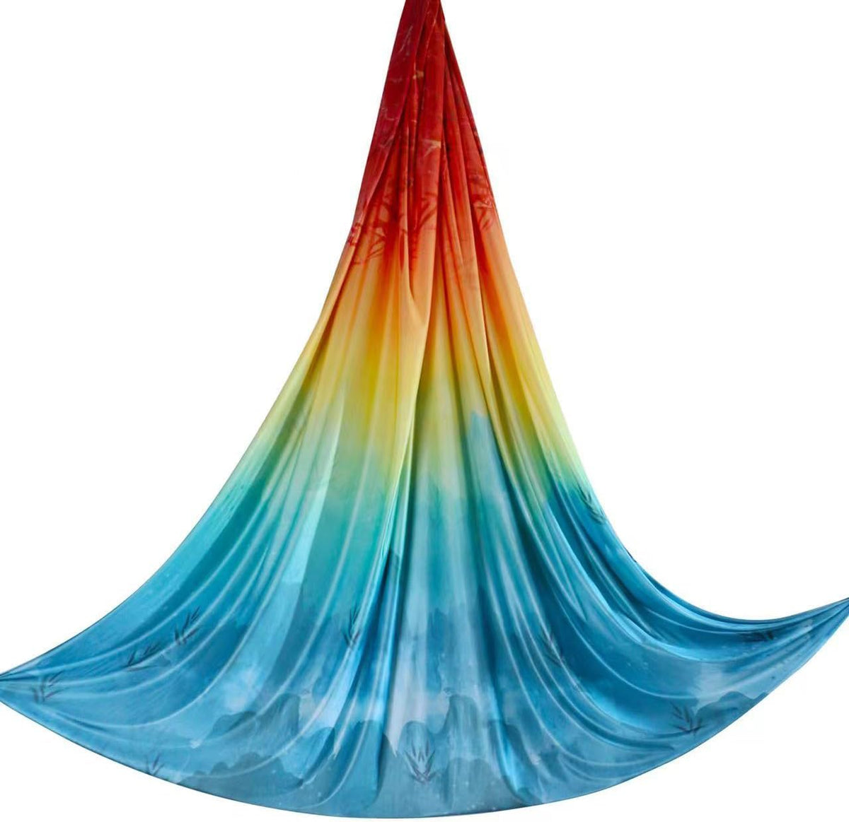 6.5 Yards / 6m Aerial Yoga Hammock Fabric Gradient Aerial Silks Yoga Swing Fitness Stretch Belt for Gym and Indoor Home Studio