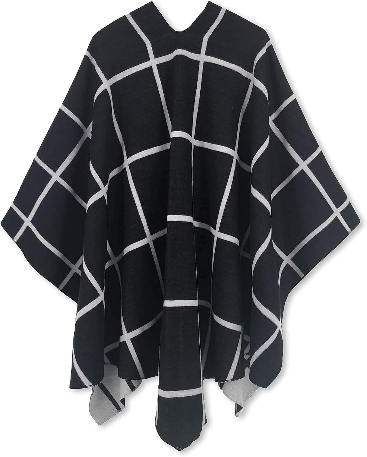 Women Shawl Wrap Poncho Open Front Cardigan Shawl for Fall Winter - Colors B